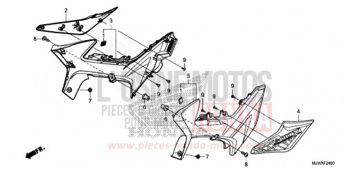 SIDE COVER CB500XAJ de 2018